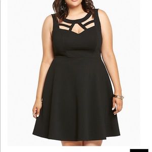 Torrid Black Cutout Textured Dress Sz 30